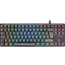 TKL90G, mekaaninen pelinäppäimistö, Kailh Blue, musta/harmaa