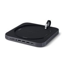 Type-C Aluminum Stand & Hub, Mac Mini -tietokoneen jalusta ja hubi, Space Gray