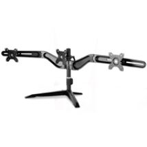 ?24" x3 SST-ARM31BS, pöytäjalusta kolmelle näytölle, musta