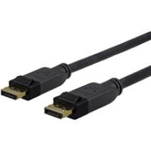 DisplayPort 1.2 -näyttökaapeli, lukolla, 10m, musta