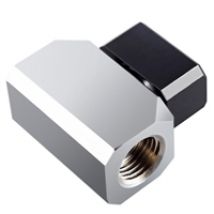 G1/4 Premium Ball Valve -suljinventtiili, hopea/musta