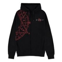 Diablo IV Zipper Hoodie - Lilith's Sigil, huppari, S-koko, musta (Poistotuote! Norm. 44,90€)