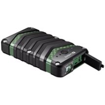 20 000 mAh Survivor Powerbank, USB-C, 2x USB-A, musta