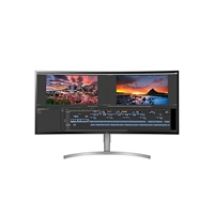 38" 38WK95C-W, kaareva Ultrawide WQHD+ -monitori, valkoinen/hopea