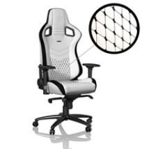 EPIC Gaming Chair, keinonahkaverhoiltu pelituoli, valkoinen/musta