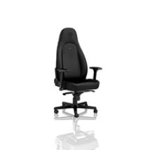 ICON Gaming Chair Black Edition, keinonahkaverhoiltu pelituoli, musta