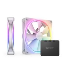 F140 RGB Duo - Twin Pack, 140mm PWM-laitetuuletinsarja + kontrolleri, valkoinen