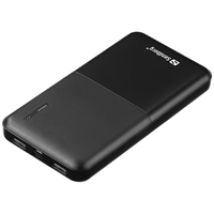 10 000 mAh Saver Powerbank, USB-C, 2x USB-A  musta