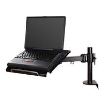 10-22" Notebook desk mount, kannettavan tietokoneen pöytäteline, musta