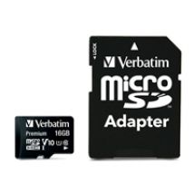 16GB MicroSDHC -muistikortti, UHS-1 C10, jopa 80/10 MB/s, SD-adapterilla
