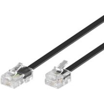 RJ-11 -> RJ-45 -kaapeli, uros -> uros, 15m, musta