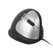 Break HE Mouse S/M, ergonominen hiiri oikeakätisille, 2500 dpi, musta/hopea