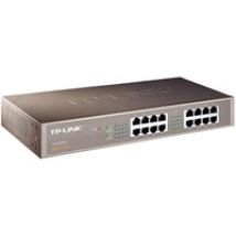 verkkokytkin, 16-porttia, 10/100/1000Mbps, RJ45, metalli, 19"