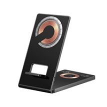 15W 3-in-1 Wireless Charger Stand, musta