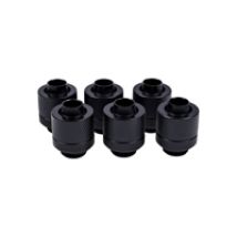 13/10mm Eiszapfen ruuviliitin, suora, G1/4, 6-pack, musta
