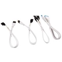 Premium Sleeved Front Panel Extension Kit -kaapelisarja, 30cm, valkoinen/musta