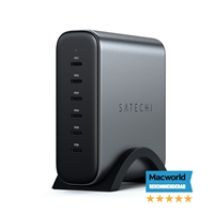 200W GaN verkkovirtalaturi, 6x USB-C, harmaa/musta