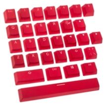 Rubber Keycap Set -näppäinhattusarja, Double-Shot, 31 osaa, punainen