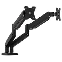 17-32" x2 Ergonomic Dual Monitor Mount, -pöytäteline kahdelle näytölle kaasujousella, musta