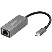 Gigabit Ethernet -verkkoadapteri, 3.2 Gen1 USB-C, harmaa