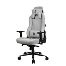 Vernazza Gaming Chair Soft Fabric, kangasverhoiltu pelituoli, musta/vaaleanharmaa