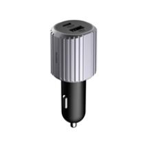 72W autolaturi, USB-A + USB-C PD 60W, harmaa