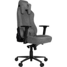 Vernazza Gaming Chair Soft Fabric, kangasverhoiltu pelituoli, musta/harmaa
