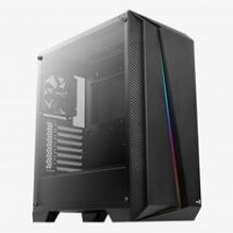 Cylon Pro Tempered Glass, ikkunallinen miditornikotelo, musta
