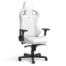 EPIC Gaming Chair - White Edition, keinonahkaverhoiltu pelituoli, valkoinen/musta