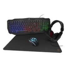 4-in-1 RGB Gaming Kit -pelitarvikesarja, RGB/musta