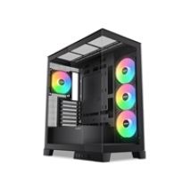 V50 Black, ikkunallinen miditornikotelo, musta