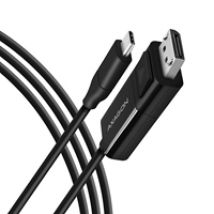 USB-C -> DisplayPort 1.2 -kaapeli, 1,8m, musta
