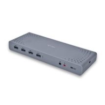 USB 3.0 / USB-C Dual Display -telakointiasema, harmaa
