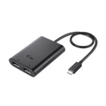 USB-C 3.2 Gen2 -> Dual 4K DisplayPort -videoadapteri, musta