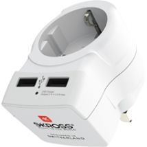 Eurooppa -> UK USB -maa-adapteri, valkoinen
