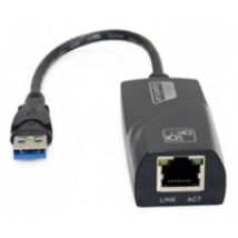 Gigabit Ethernet NIC 10/100/1000 USB 3.0 Realtek -verkkosovitin, musta