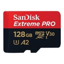128GB Extreme PRO, microSDXC -muistikortti, UHS-I V30 U3 A2, 200/90 MB/s