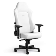 HERO Gaming Chair - White Edition, keinonahkaverhoiltu pelituoli, valkoinen/musta