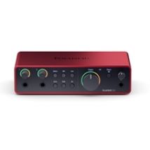 Scarlett 2i2 4th Gen, 2-in, 2-out ulkoinen USB-äänikortti/Audio Interface, musta/punainen