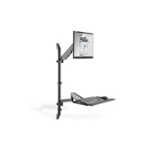 17-32" Flexible Standing Workstation for Wall Mounting Monitor and Keyboard