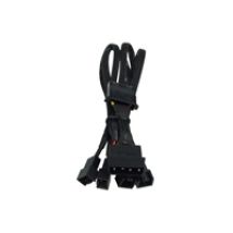 Y-haaroitin 4Pin Molex muunnos 4x 3Pin (12V) 30cm - musta