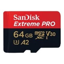 64GB Extreme Pro, microSDXC -muistikortti, UHS-I V30 U3 A2, 200/90 MB/s