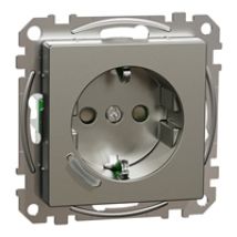 Wiser Exxact 1-osainen -pistorasia, Zigbee 3.0, 16A, metalli