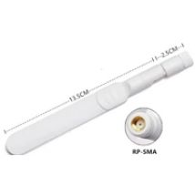 2,4/5 GHz ympärisäteilevä Wi-Fi -antenni, RP-SMA, 8 dBi, valkoinen