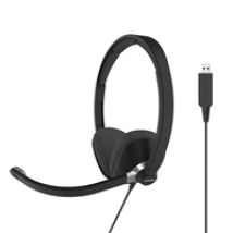 Headset CS300 on-ear USB musta