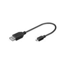 2.0 USB-A - Micro-USB -kaapeli, 0,2m, musta