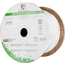F/FTP Cat6a suojattu asennuskaapeli, LSZH, 100m kela, valkoinen