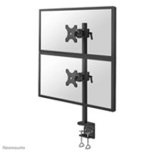 10-27" x2 Desk Mount Clamp, näyttövarsi pöydälle kahdelle näytölle, musta