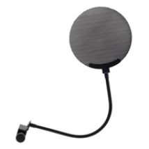 MS 250, metallinen pop filter mikrofonille, musta