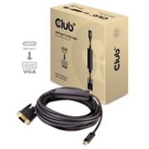 USB-C - VGA -aktiivikaapeli, uros-uros, 5m, musta